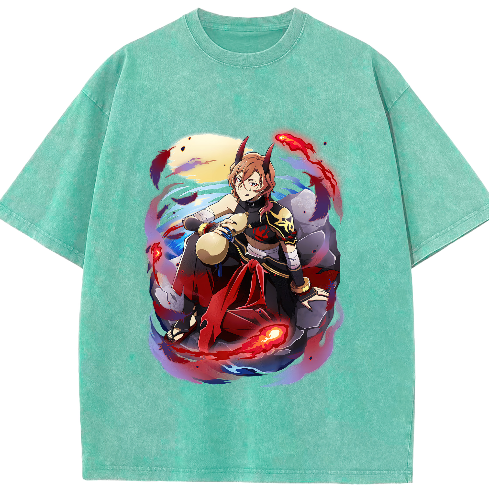 （画像用） 文豪ストレイドッグス Bungo Stray Dogs 綿100% ヴィンテージ風 半袖Tシャツ（フロントプリント）